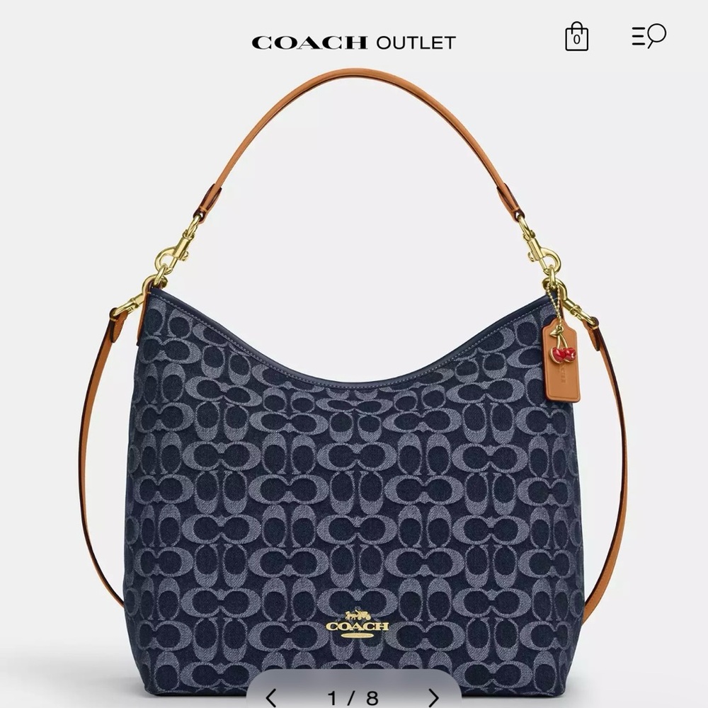 Coach Denim Laurel Shoulder Bag